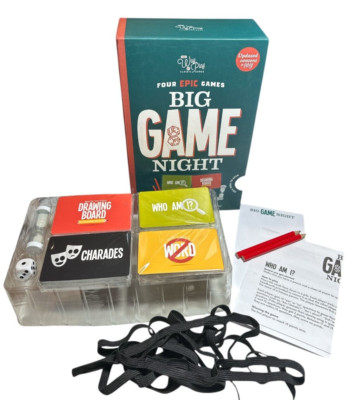 Four Epic Games Big Game Set- Who Am I, Drawing Board, Dont Say A Word, Charades