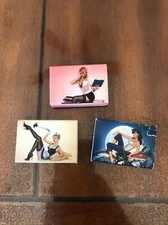 vtg atlas match holder box matchbook lot o 3