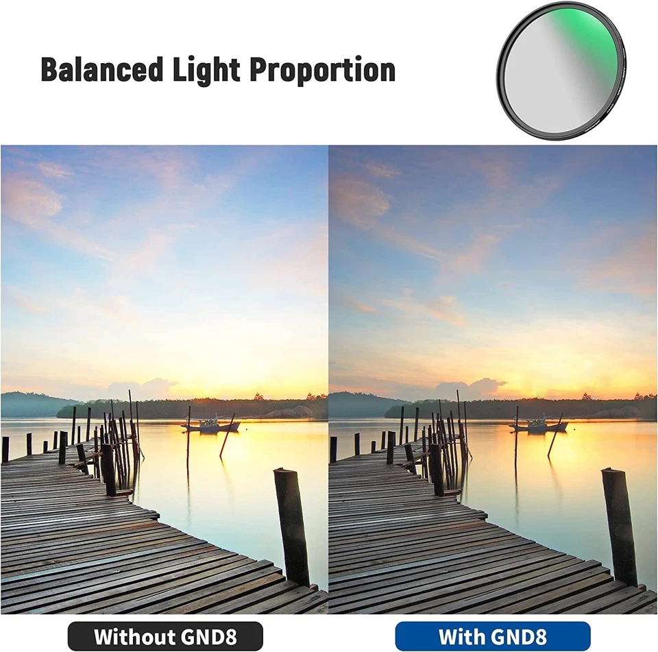 Neewer 67mm HD Soft GND8 Lens Filter, 3 Stop (0.9) Soft Graduated Neutral - Image 3 of 4