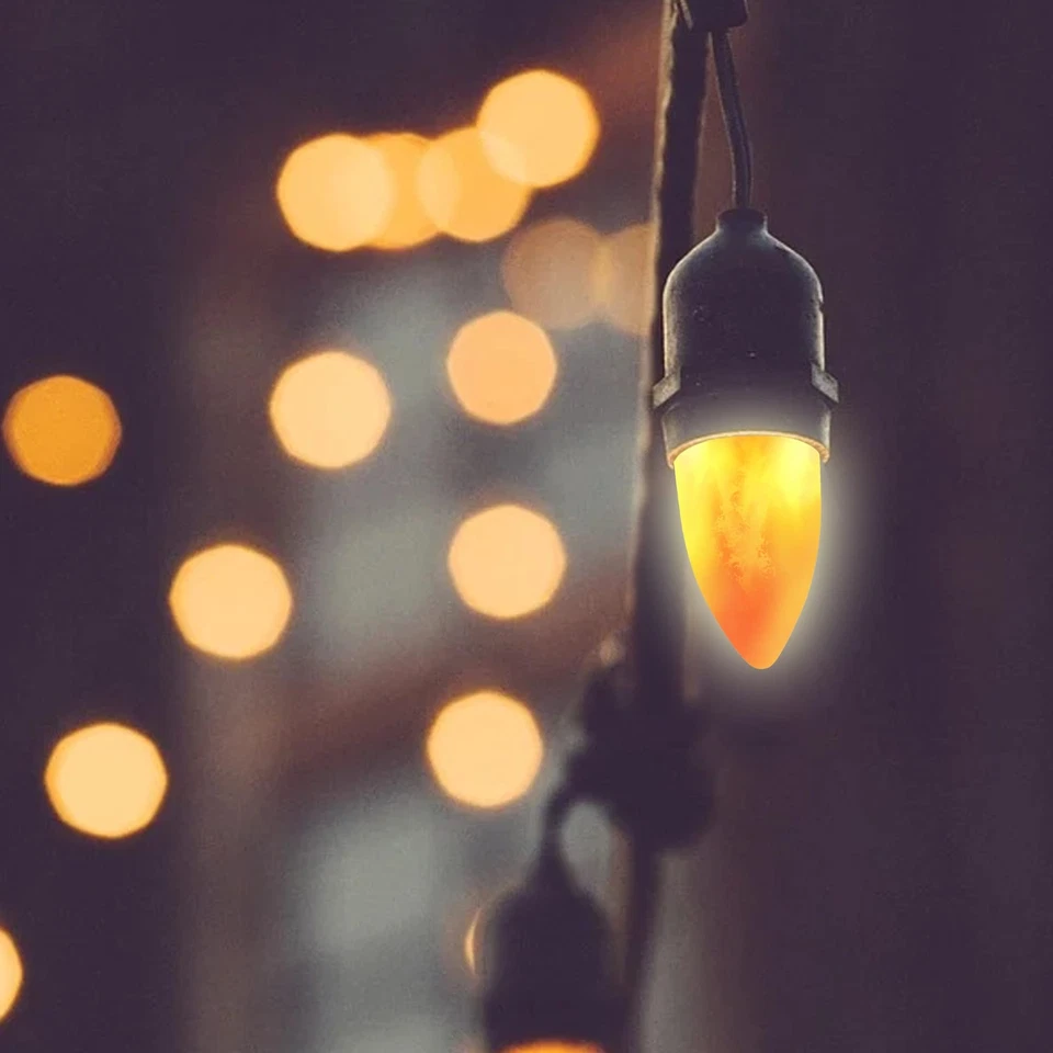 6Packs E26/E27 LED Flame Effect Light Bulbs Flickering Flame Tip Candelabra L... - Image 2 of 4