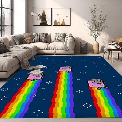 Cartoon N-Nyan Katzen süße Eingangstürmatte nordischer Stil Haus Fußmatte Badezimmer-zu