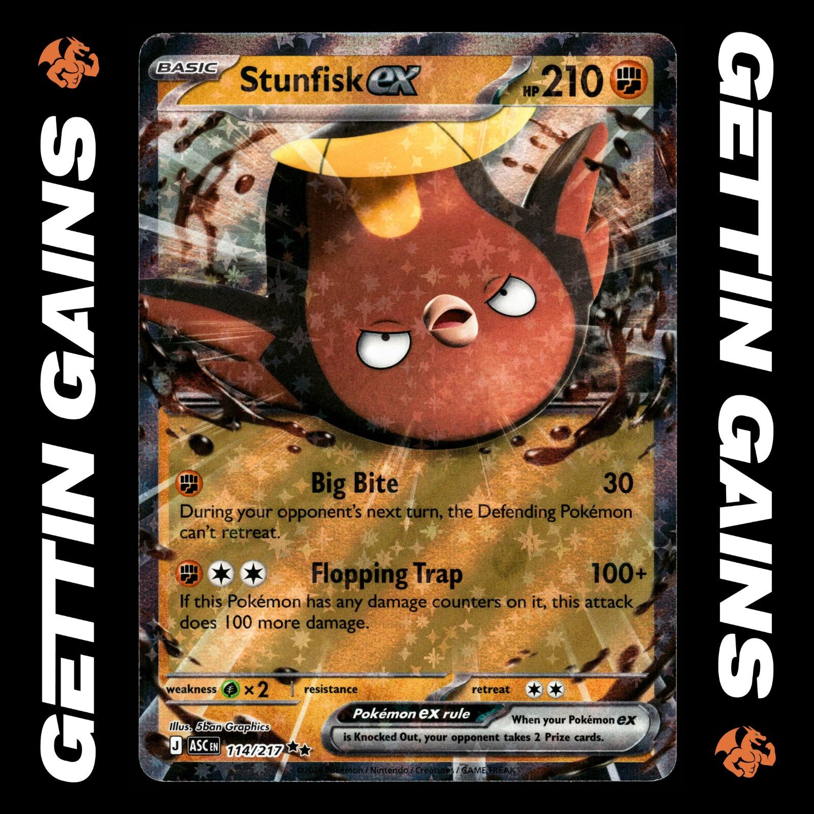 Stunfisk ex 2026 Mega Evolution: Ascended Heroes #114/217 Double Rare Price Guide - Sports Card Investor Stunfisk ex 2026 Mega Evolution: Ascended Heroes #114/217 Double Rare Price Guide - Sports Card Investor