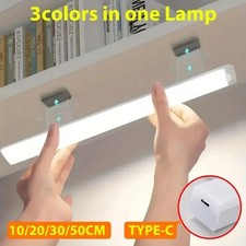 New Wireless LED Motion Sensor Light Strip Cabinet Lamp Closet USB Rechargeable