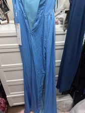 Portia Scarlett Satin Corset Bodice Gown 0 High Slit Glam Dress READ