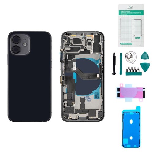 iPhone 12 mini Gehäuse mit Backcover Schwarz - Set Versand aus Deutschland