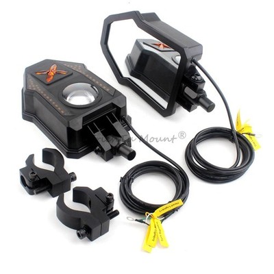 UTV Rear Side Mirrors With LED Signal Light Fit Kawasaki Mule 600 series YXZ1000