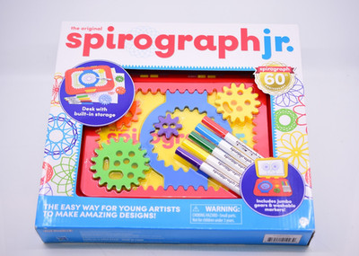 Spirograph Jr Jumbo Gears Spiral Drawing Art Kit Toy Markers Paper Case