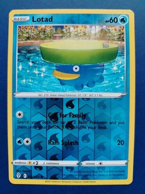Pokemon TCG Karte - Lotad (32/203 Evolving Skies Reverse Holo 2021 Englisch)