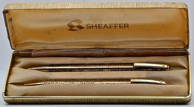 Sheaffer Kugelschreiber & Bleistift Set 12K vergoldet mit Traube & Ranken Design