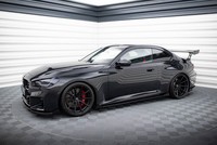 Seitenschweller Ansatz (Paar) V.1 + Flaps Passend FüR BMW M2 G87 Schwarz Hochgla