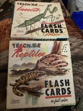 Vintage Teach Me About Insects, Reptiles Flash Cards