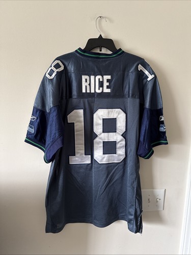 Herren Reebok Sydney Rice #18 Seattle Seahawks On Field Trikot Gr. 52 - Blau - Bild 5 von 5