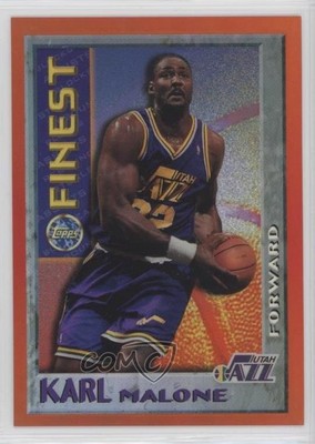 1995-96 Topps Finest Mystery Test Issue Border Refractor Karl Malone #M12 HOF