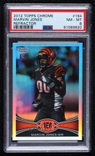 2012 Topps Chrome Refractor Marvin Jones #194 PSA 8 0c6