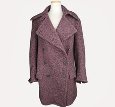 Dries Van Noten Lilac Boucle Wool Coat M 26810546