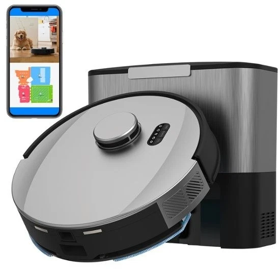 bObsweep PET24-7-913 Dustin Ultra Self-Emptying Robot Vacuum Cleaner and Mop,