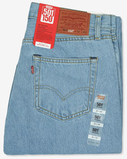 Levis 501 Mens Original Straight Fit Regular Leg Jeans Lyt Stonewash Blue New