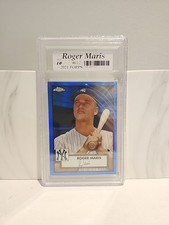 2021 Topps Chrome Platinum Anniversary - Roger Maris #612 Blue Prism Refractor