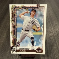 2025 Topps Holiday - #H160 Jackson Jobe RC - Detroit Tigers Rookie