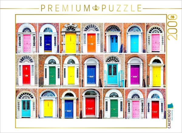 Calvendo Puzzle Colorful Doors | 2000 Pieces, Finished Size 35.4 × 26.4 In (90 ×-image