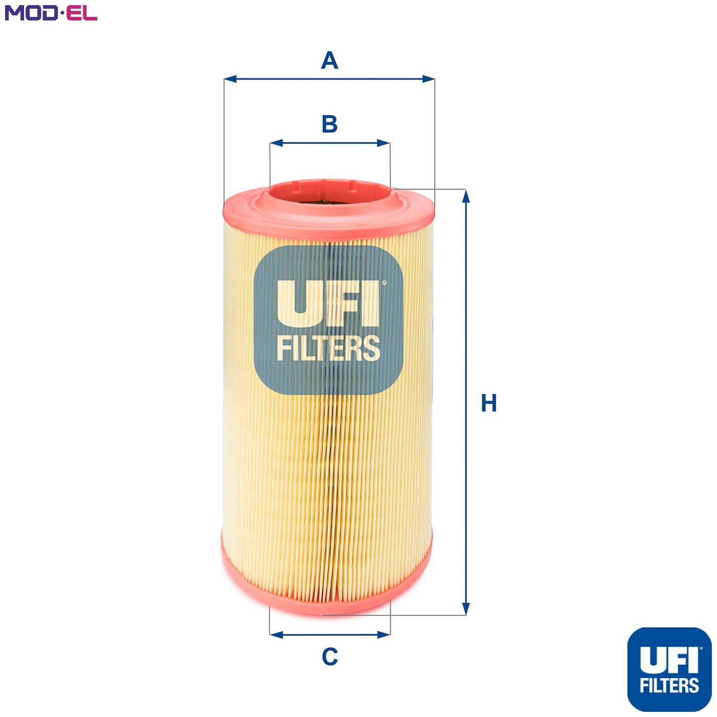 Air filter Filter Insert 27.628.00 UFI for FIAT PEUGEOT CITROËN - Image 4
