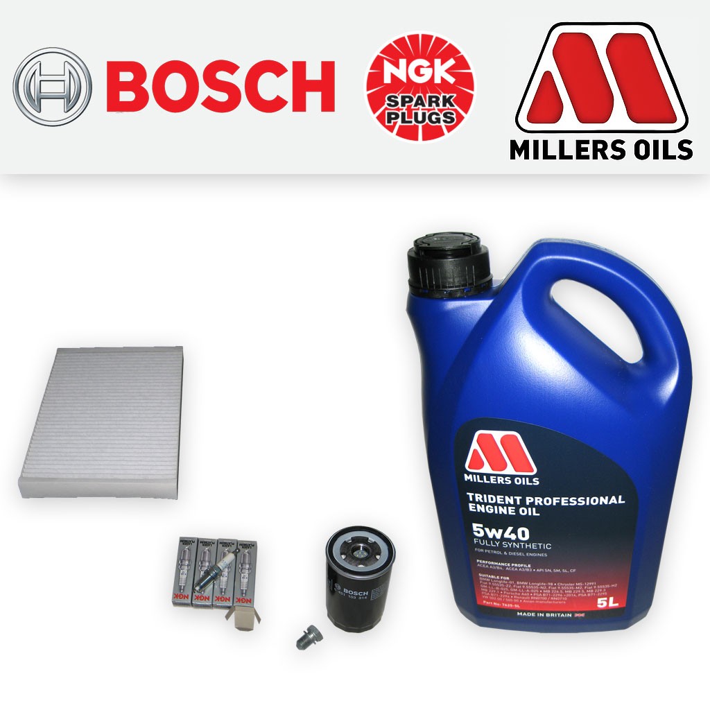 SERVICE KIT for AUDI A4 (B6) 2.0 16V FSI OIL CABIN FILTER PLUGS +OIL (2002-2005)