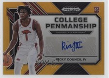 2023 Prizm Draft Picks College Penmanship Gold 3/10 Ricky Council IV Auto 14cm