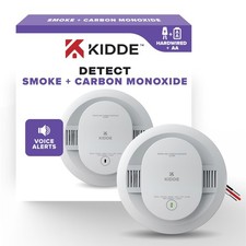 Kidde Hardwired Smoke  Carbon Monoxide Detector, AA Battery Backup, Voice