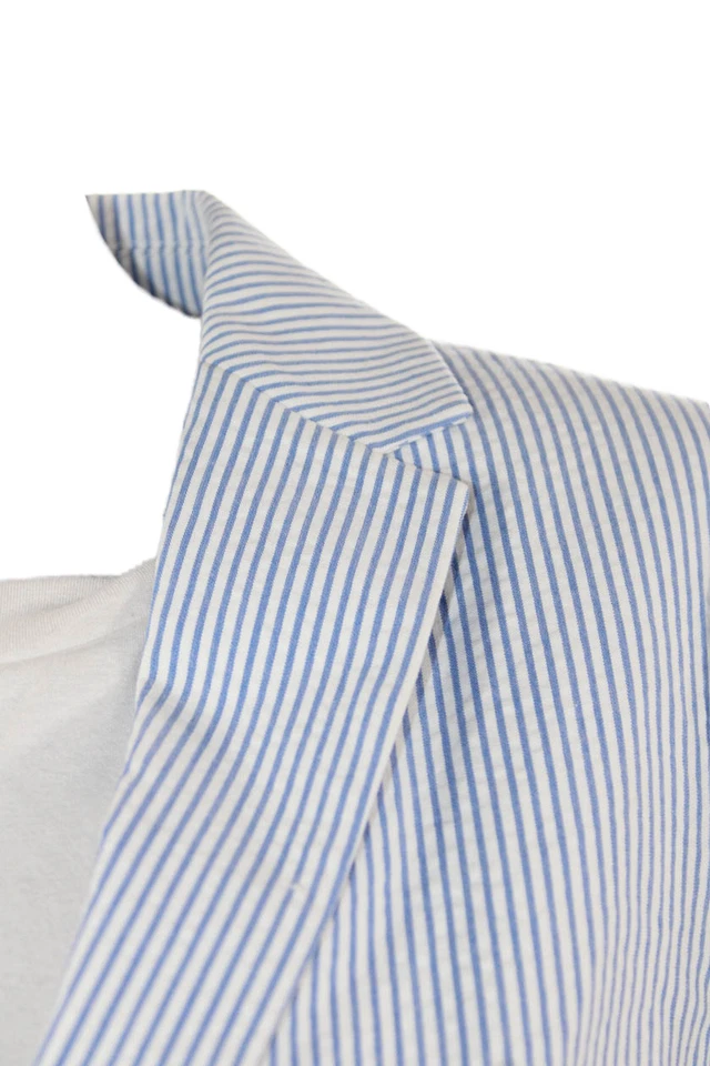 Traje Falda Brooks Brothers Rojo Polar Mujer Rayas Azul Blanco Algodón Talla 6/2 Foto 3 de 4