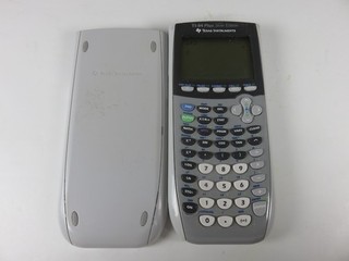 Texas Instruments Calculator TI 84 Plus Graphing W/ Cover Silver Tested School