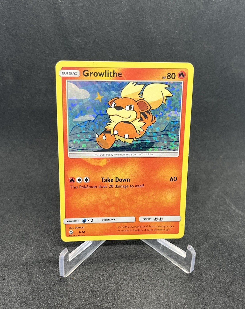GROWLITHE 01/12 McDonald's Promos HOLO Pokémon Card 2018 LP