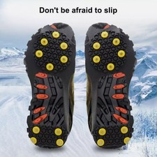 Ice Climbing Crampons Snow Grips Anti Slip Shoe Boot Cleats Spikes Sport