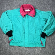 Vtg Columbia Bugaboo  Soft Shell Ski Jacket Mens M 1990s Zip Up Coat