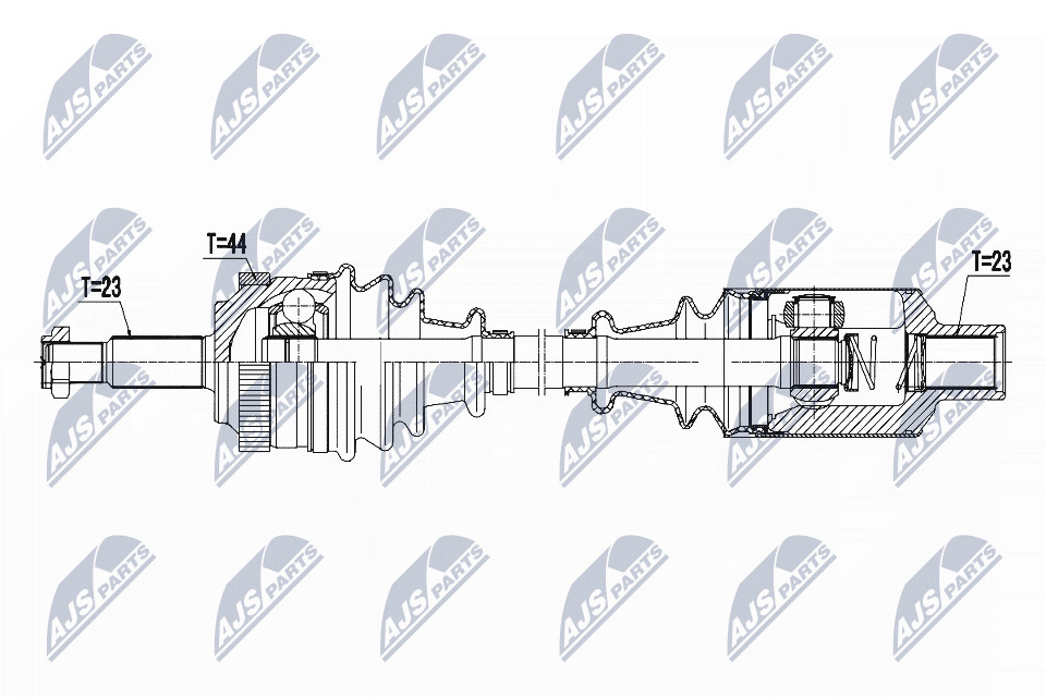 NTY Drive Shaft NPW-RE-111 For Renault Front Right, 781 mm, 44 Teeth - Image 5