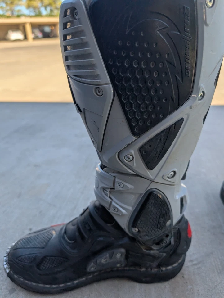 Sidi Crossfire 2 TA Motocross Boots Black/Gray/Red Men’s 9.5 –Made in Italy - Image 4 of 4