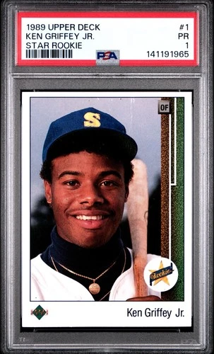 1989 Upper Deck #1 Ken Griffey Jr RC ⭐ Star Rookie Grading Rainbow PSA 1