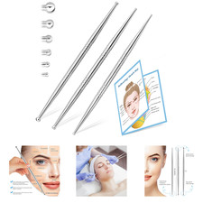 Facial Reflexology Tool Set, Stainless Steel Acupuncture Pen 3 Pieces 6 Sizes