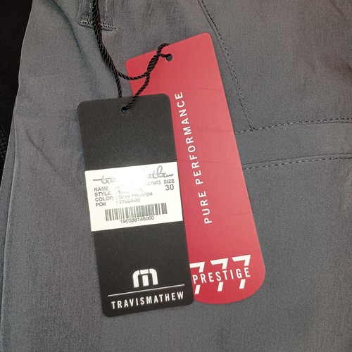 Travis Mathew 777 Prestige Majestic x Player Pants 30 x 32 Gray PGA Golf New - Picture 6 of 7