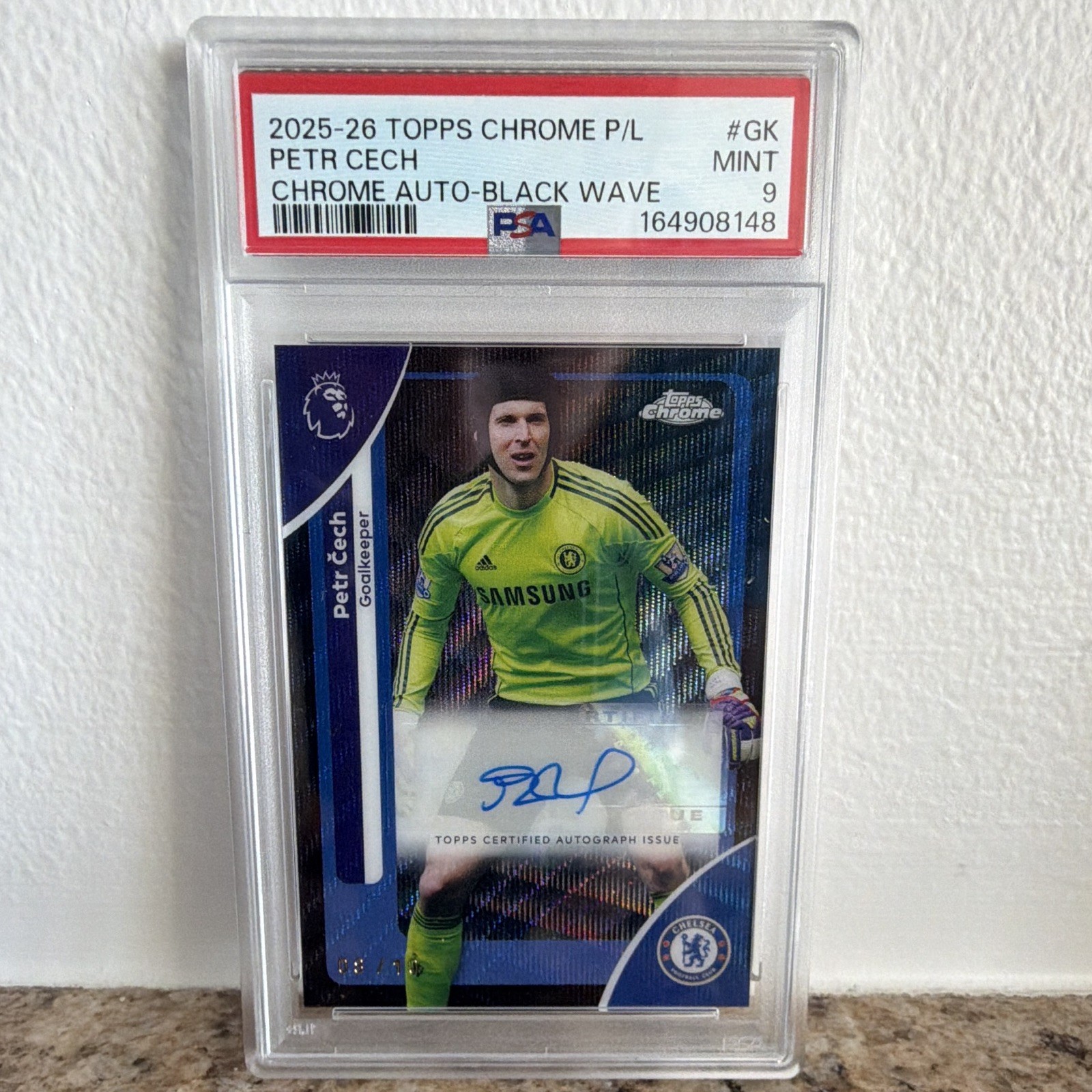 2025-26 Topps Chrome Premier League - Petr Cech #CA-GK Black Wave Refractor /10