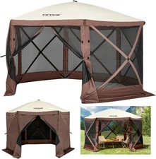Pop up Gazebo Screen Tent, Pop-Up Instant Gazebo Tents with Mosquito Netting Out