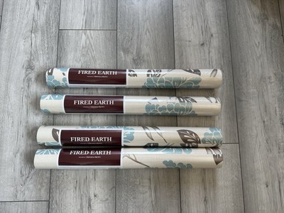Fired Earth Graham & Brown Dahlia Duck Egg Luxery Tapeten x 4 Rollen Brandneu