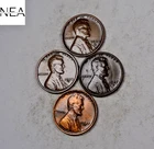 1927-D+1927-S+1928-D+1929-D Lincoln Wheat Penny Cent Set/Lot ~ VF/XF ~ ZWL29