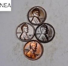 1927-D+1927-S+1928-D+1929-D Lincoln Wheat Penny Cent Set/Lot ~ VF/XF ~ ZWL29