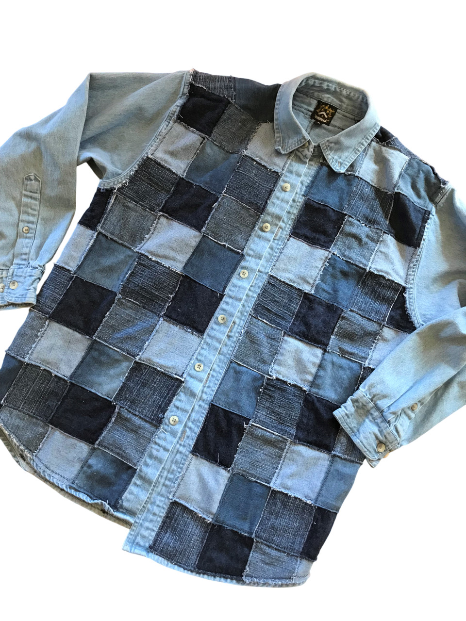 Table Rock Lake Upcycled Patchwork Denim Jacket, … - image 14