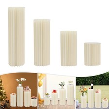 Set of 4 DIY Cardboard Flower Cake Stand Weddings Centerpiece Decoration Column