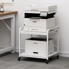 Large Printer Stand for under Desk Storage, Adjustable Top Shelf