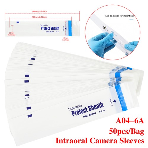 50Pcs Disposable Dental Intraoral Camera Protect Sheaths Sleeves Covers A04-6A - Picture 1 of 20