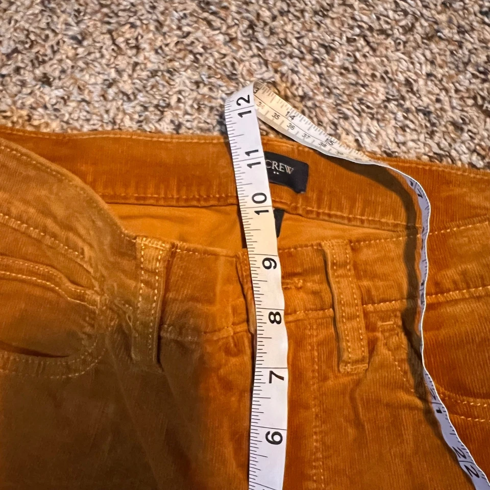 J. Pantalones de pierna recta de pana naranja Crew para mujer talla 27 Foto 4 de 4