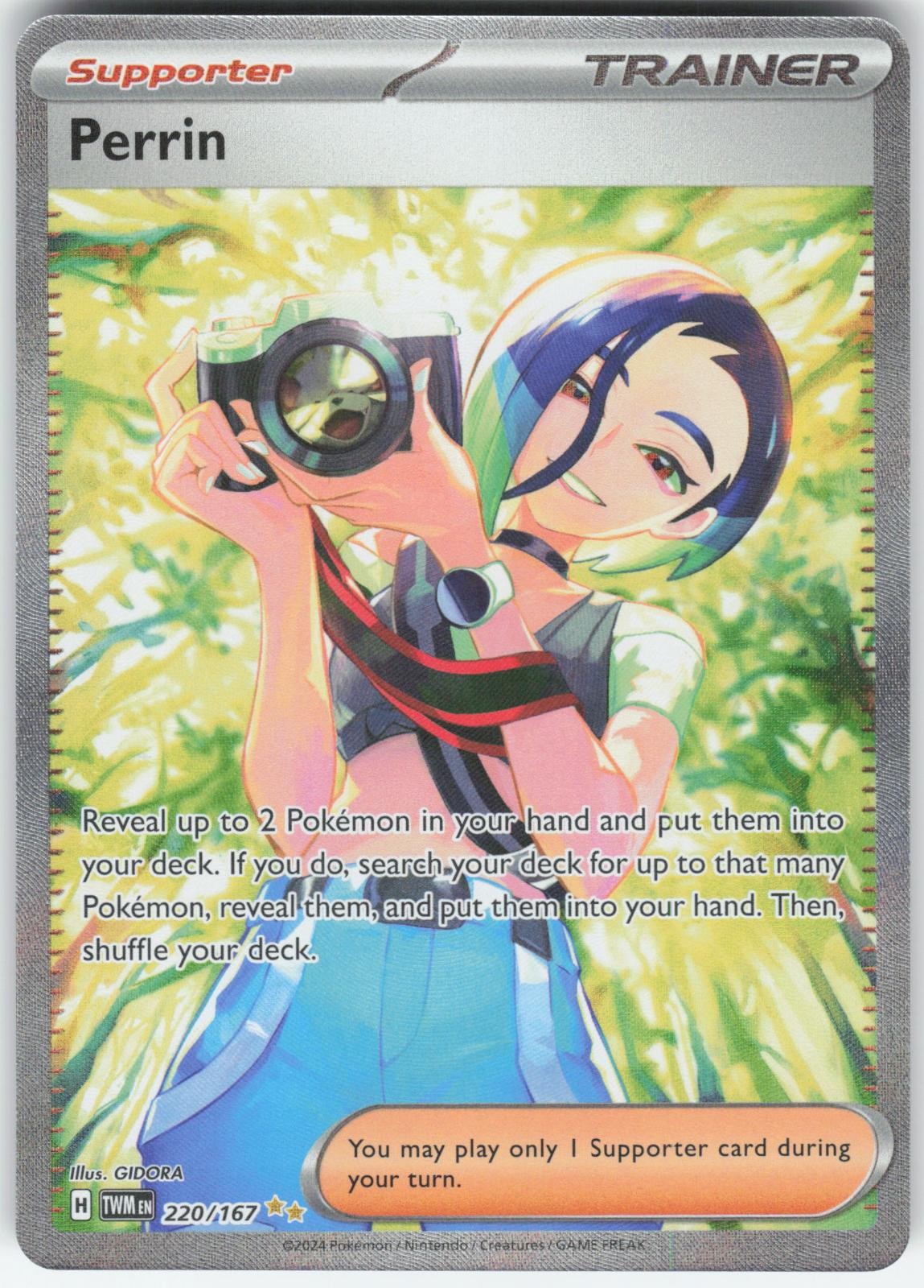 PERRIN 220/167 SPECIAL ILLUSTRATION RARE TWILIGHT MASQUERADE POKEMON NM
