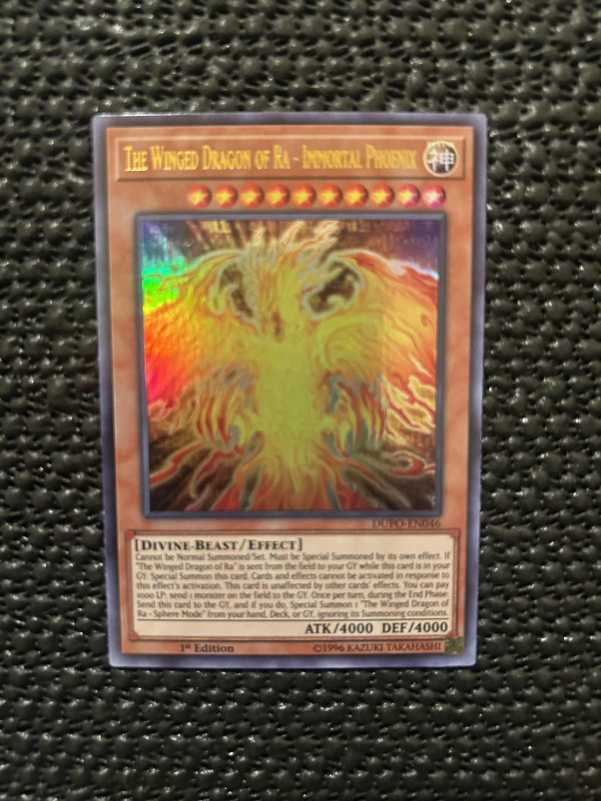 The Winged Dragon of Ra - Immortal Phoenix DUPO-EN046 Yu-Gi-Oh 1st Edition NM